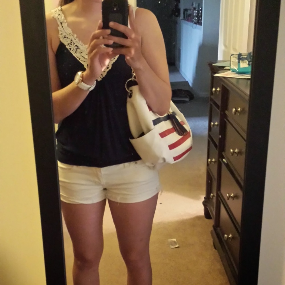 Wetseal Blue crochet top